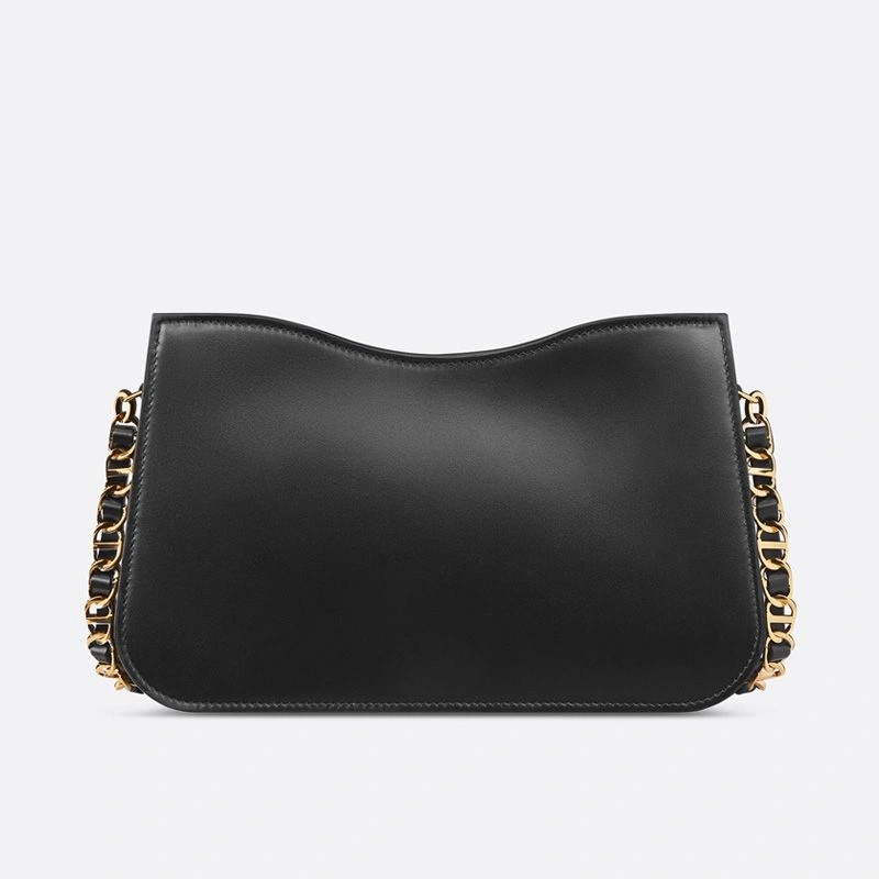 Mini Dior CD Signature Hobo Bag Calfskin Black - Image 3