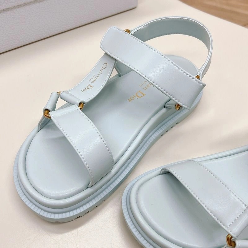 Dior D-Wave Sandals Women Calfskin Light Blue - Image 3