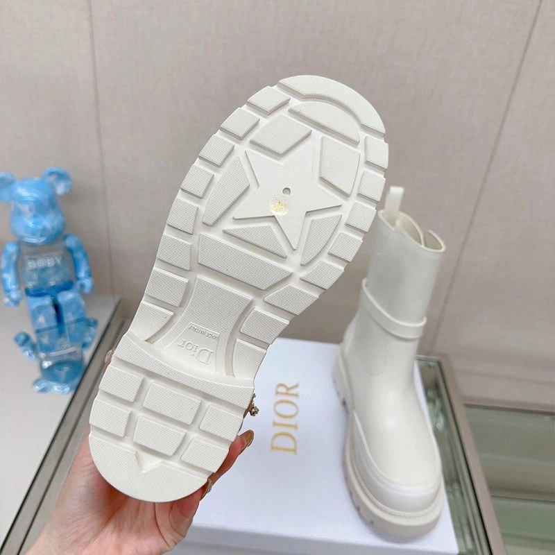 Dior Empreinte Ankle Boots Women Calfskin White - Image 4