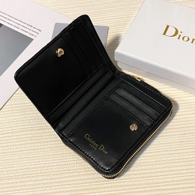 Dior Flap Zipper Card Holder Cannage Lambskin Black - Image 3
