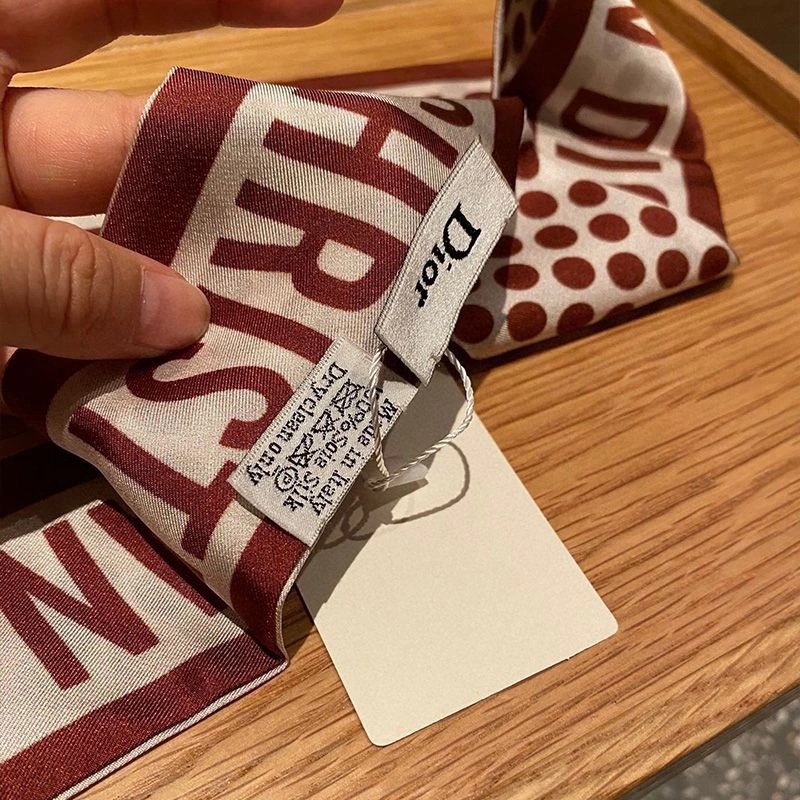 Dior Mitzah Twill Dots Motif Silk Red - Image 4