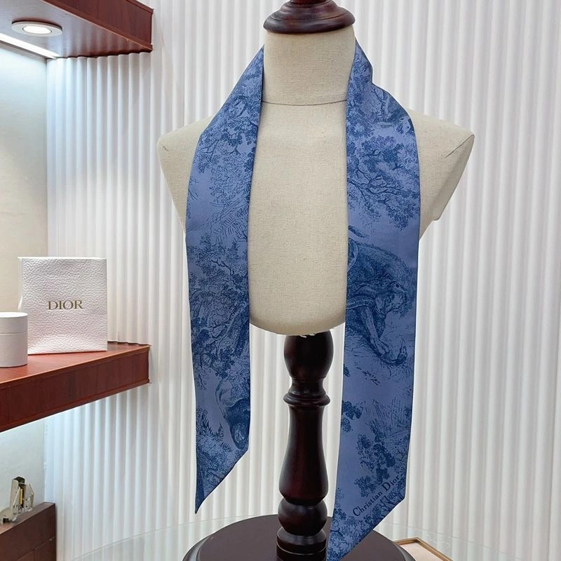 Dior Mitzah Twill Toile de Jouy Sauvage Motif Silk Blue - Image 3