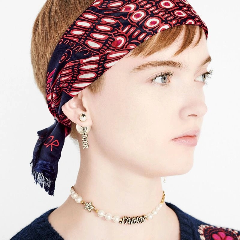 Dior Tribales Earrings J'ADIOR, White Resin Pearls and White Crystals Gold - Image 3