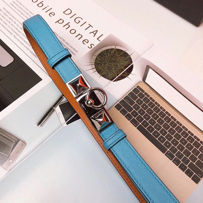 Hermes Collier De Chien 18 Belt Espom Leather In Teal - Image 3