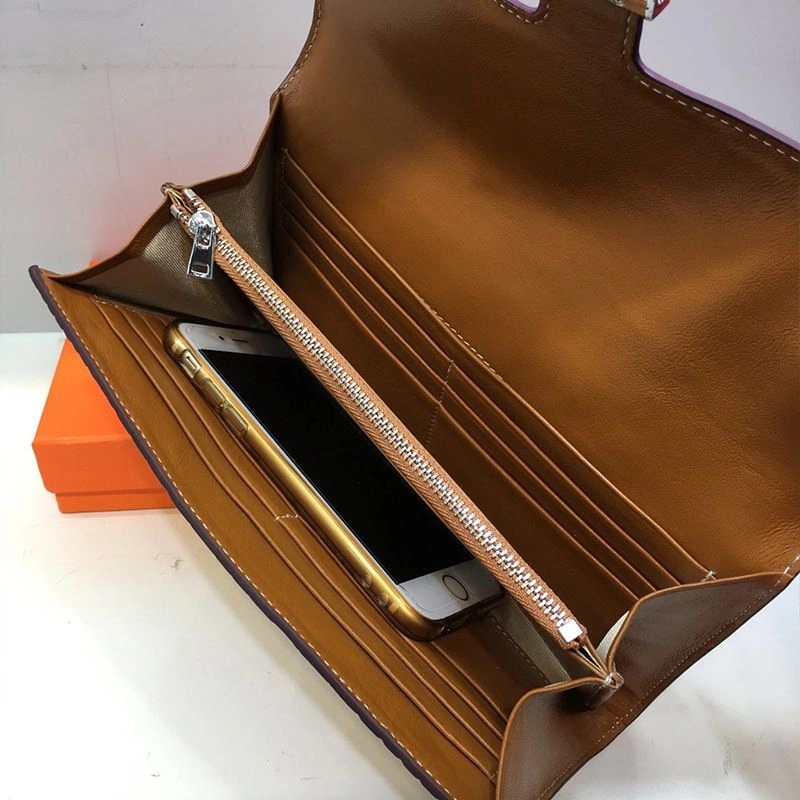 Hermes Constance Wallet Alligator Leather Palladium Hardware In Brown - Image 4