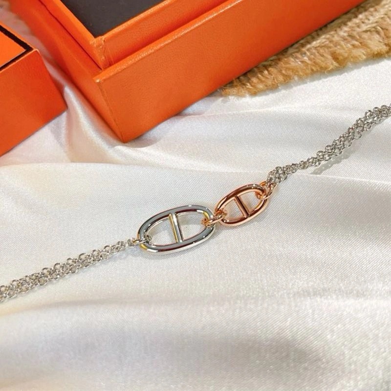 Hermes Farandole Double Tour Bracelets In Rose Gold - Image 3