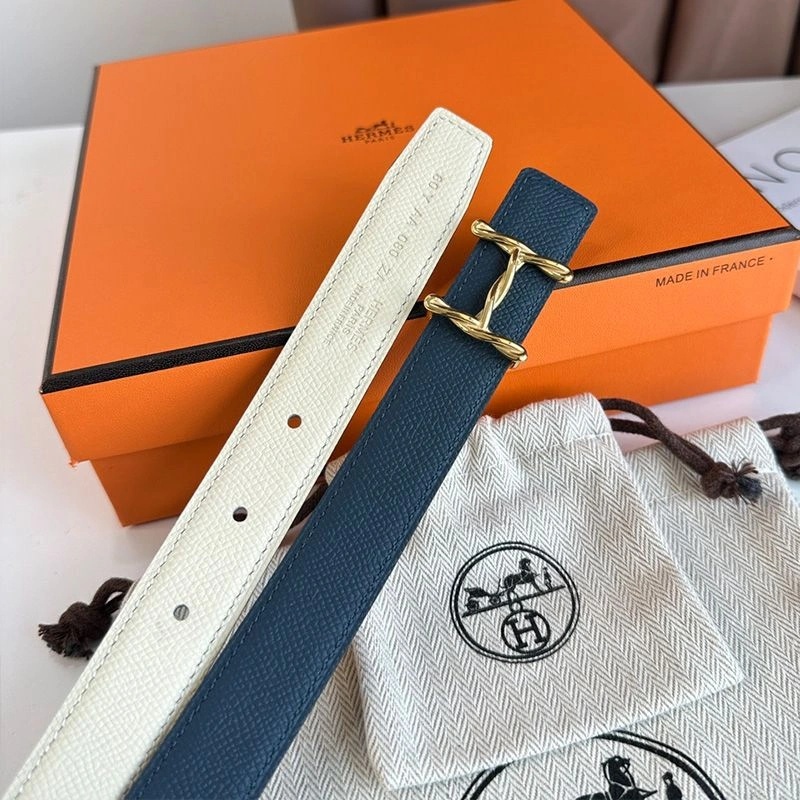 Hermes H Torsade 24 Reversible Belt Leather In Black White - Image 3