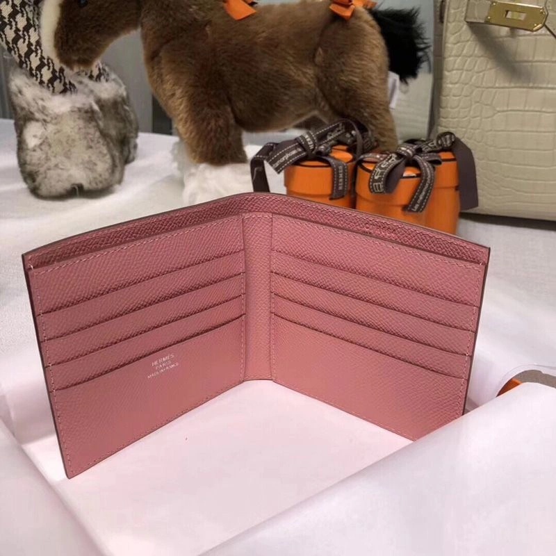 Hermes MC? Copernic Compact Wallet Epsom Calfskin In Pink - Image 3