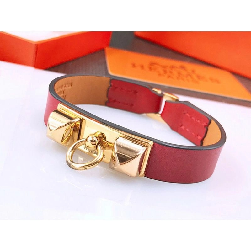 Hermes Micro Rivale Bracelets Swift Calfskin Gold Hardware - Image 4