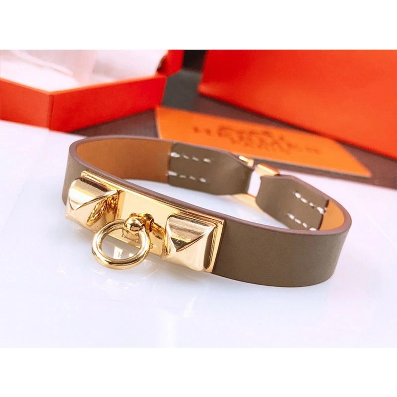 Hermes Micro Rivale Bracelets Swift Calfskin Gold Hardware - Image 5