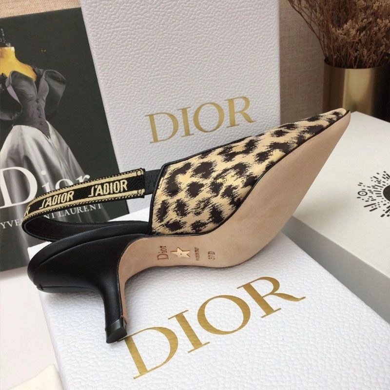 J'Adior Slingback Pumps Women Mizza Motif Canvas Beige - Image 5