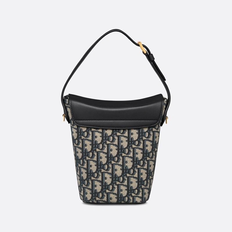 Mini Dior Amber Bucket Bag Oblique Motif Canvas Blue - Image 3