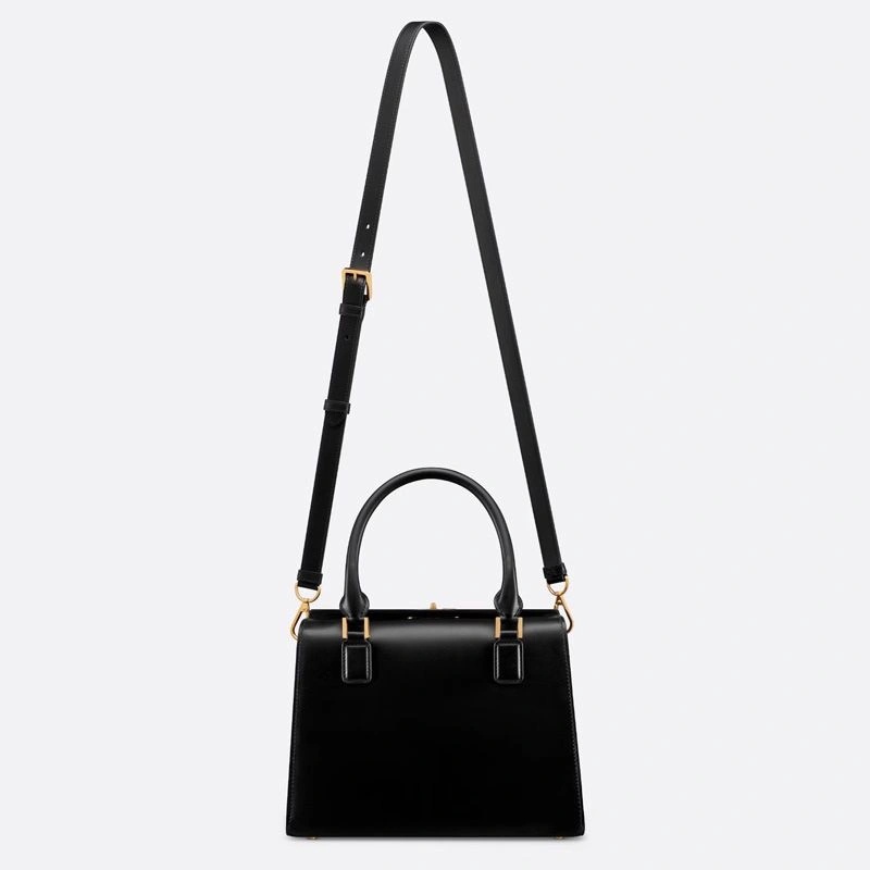 Small Dior Boston Bag Box Calfskin Black - Image 5