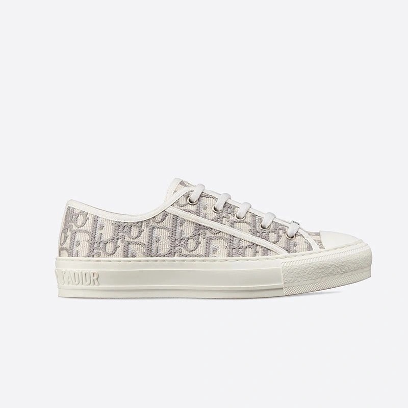 Walk'n'Dior Sneakers Women Oblique Motif Canvas Grey - Image 4