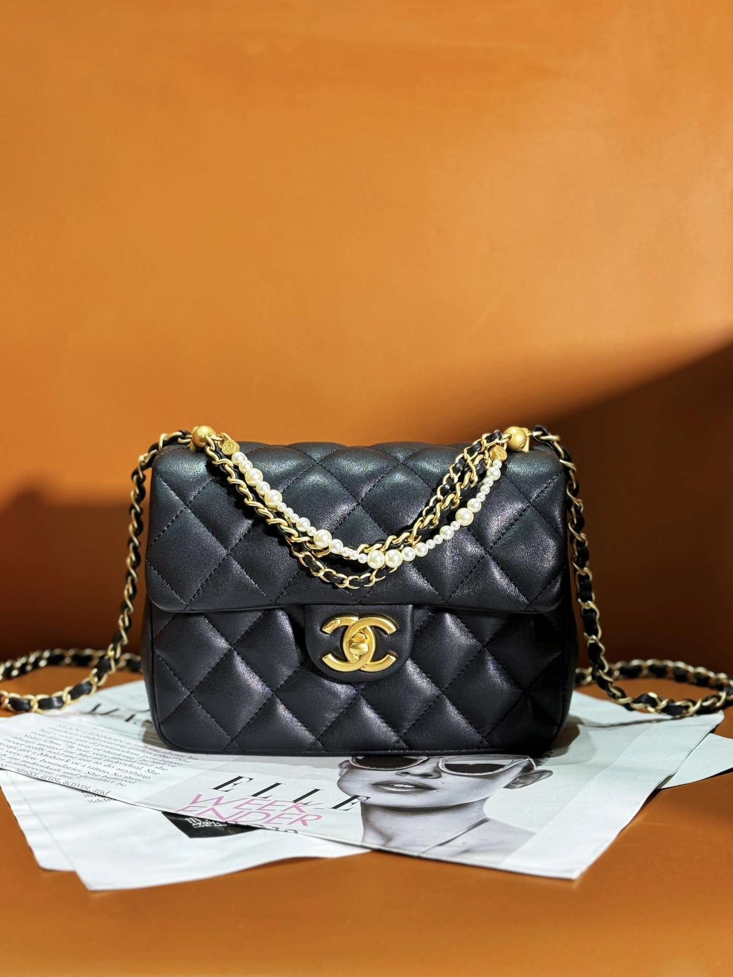 CHANEL FLAP BAG-14.5x19.5x7.5cm Trendy 345