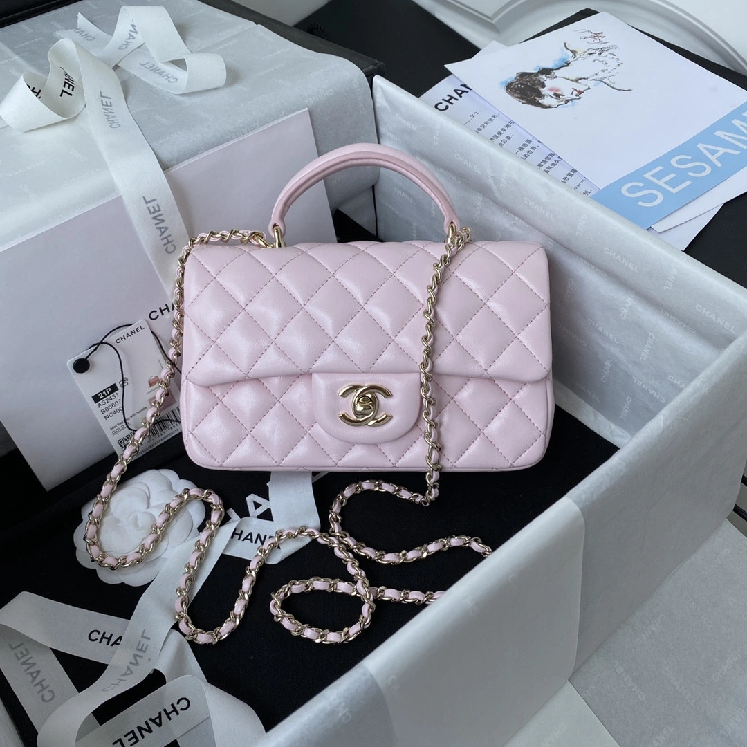 CHANEL FLAP BAG WITH TOP HANDLE-20*12*6cm Popular 923